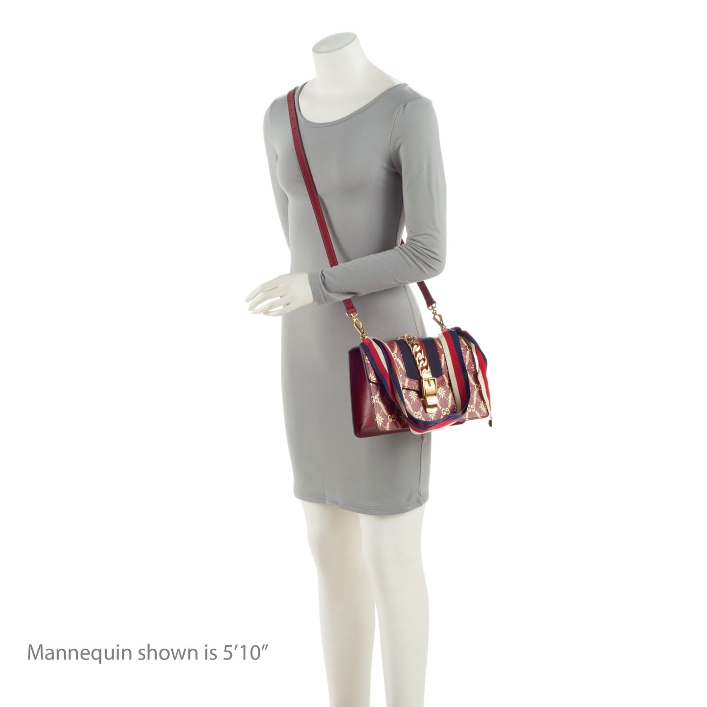Gucci Printed Calfskin Sylvie Small Shoulder Bag (SHF-9AqYxv)