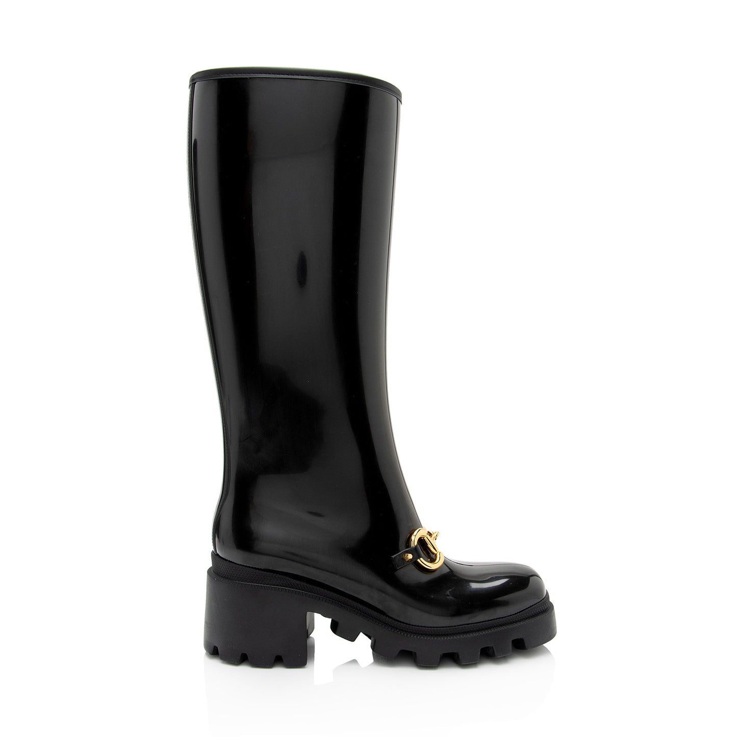Gucci Rubber Horsebit Tall Boots - Size 8 / 38 (SHF-S4FuQr)