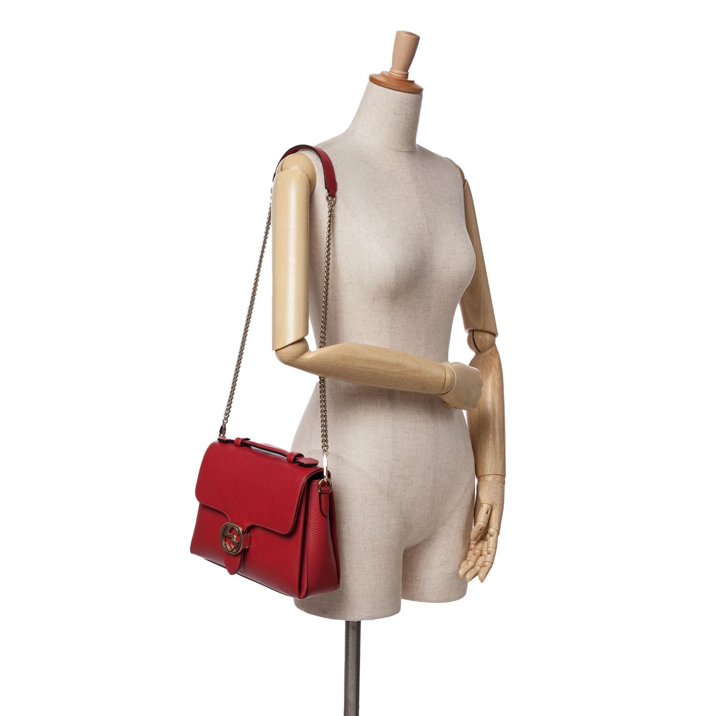 Gucci Small Dollar Calf Interlocking G Satchel