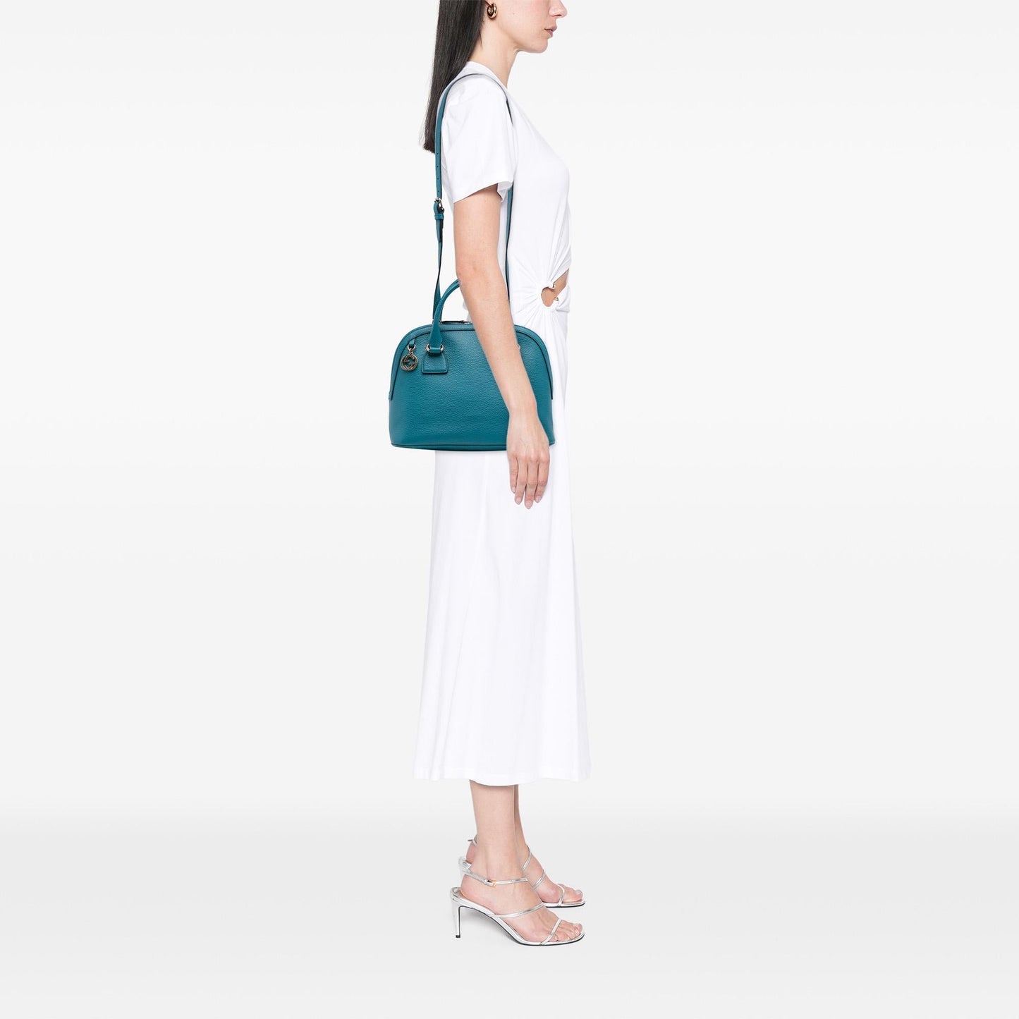 Gucci Small Dollar Calfskin GG Charm Dome Satchel