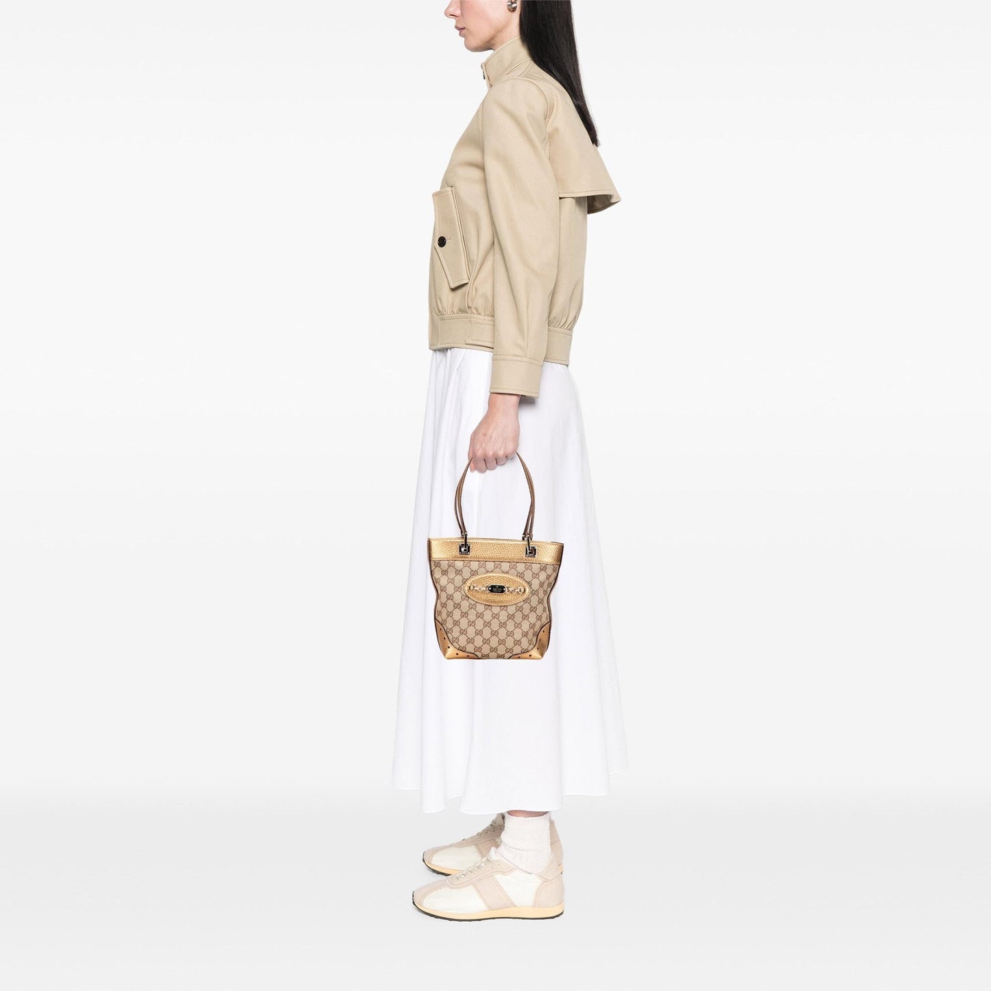 Gucci Small GG Canvas Punch Tote