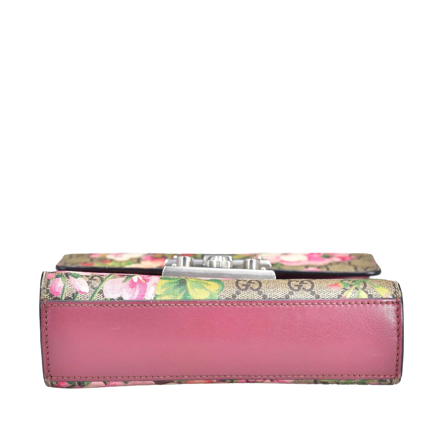 Gucci Small GG Supreme Blooms Padlock Crossbody (SHG-uGapP0)