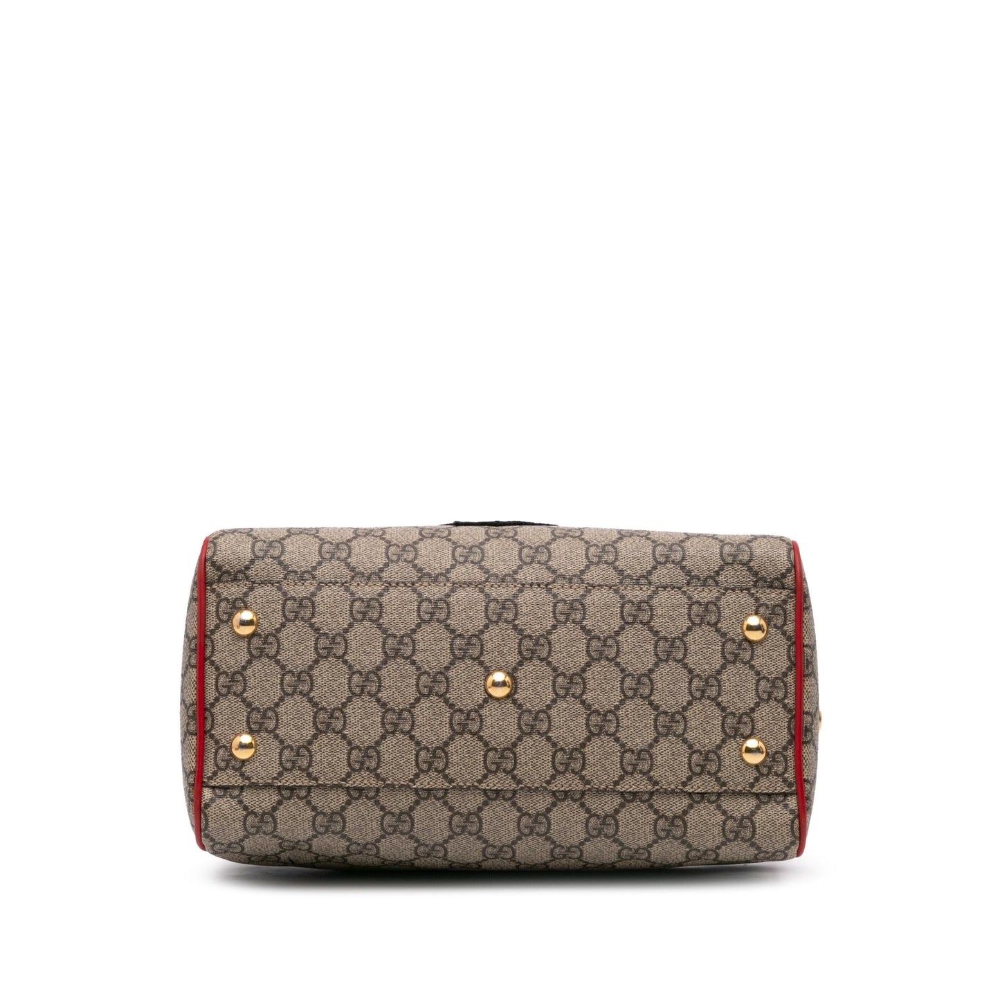 Gucci Small GG Supreme Kingsnake Heart Embroidered Satchel