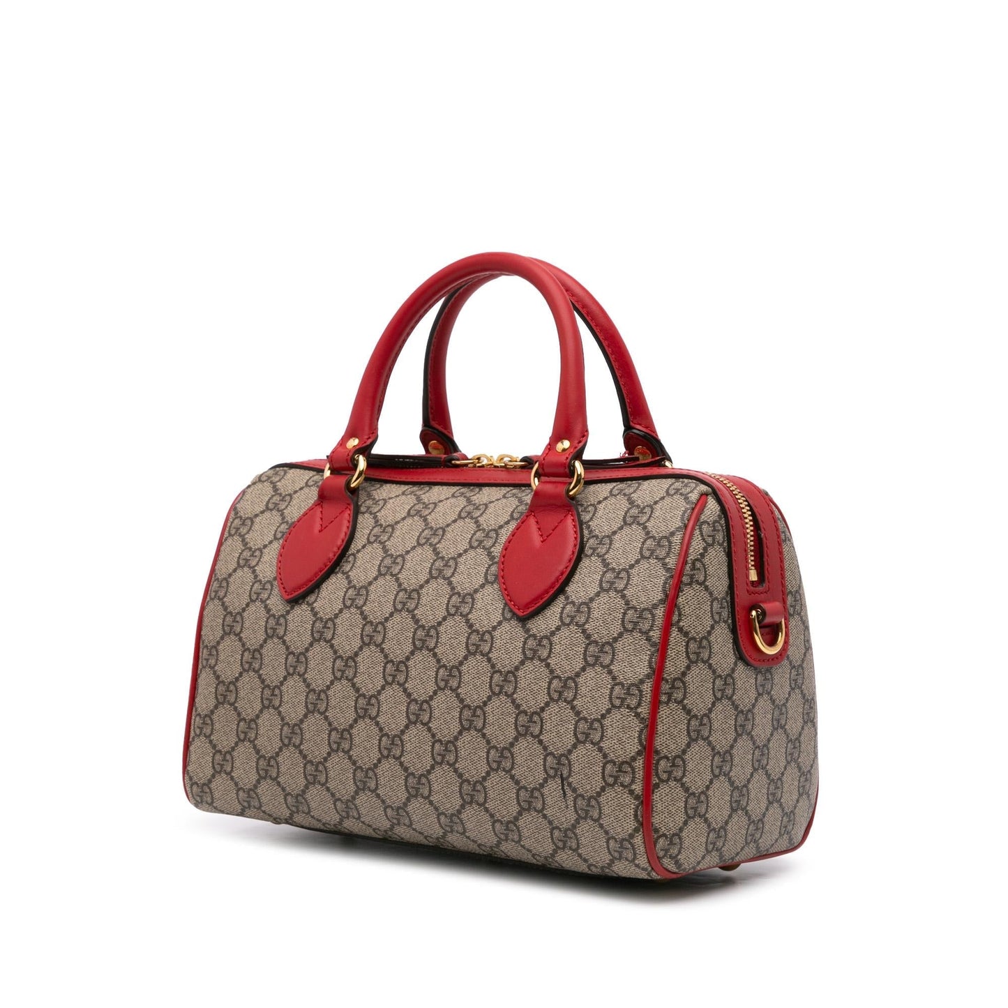 Gucci Small GG Supreme Kingsnake Heart Embroidered Satchel