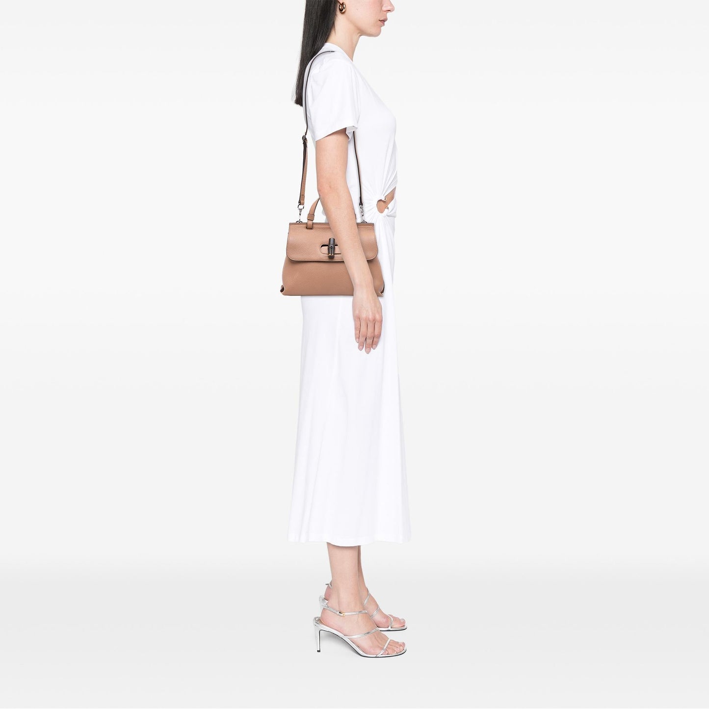 Gucci Small Leather Bamboo Daily Satchel