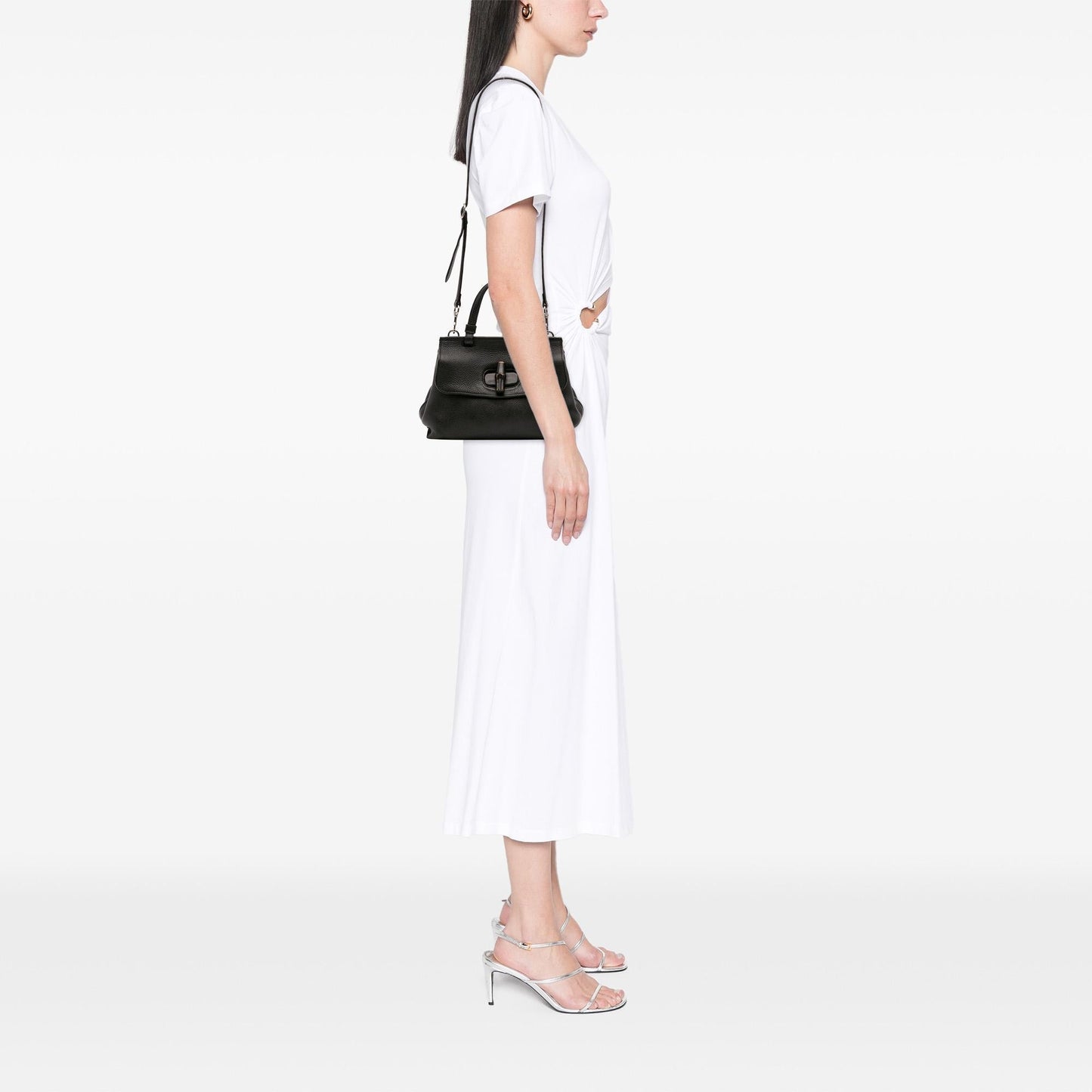 Gucci Small Leather Bamboo Daily Satchel