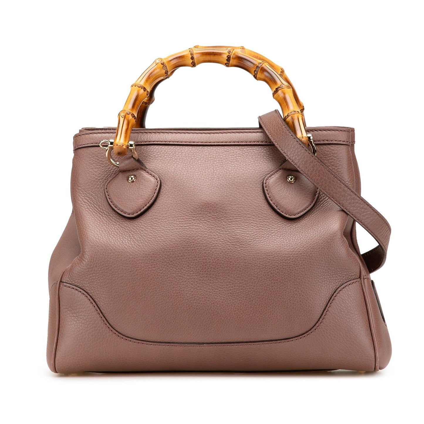Gucci Small Pebbled Calfskin Diana Bamboo Top Handle Tote