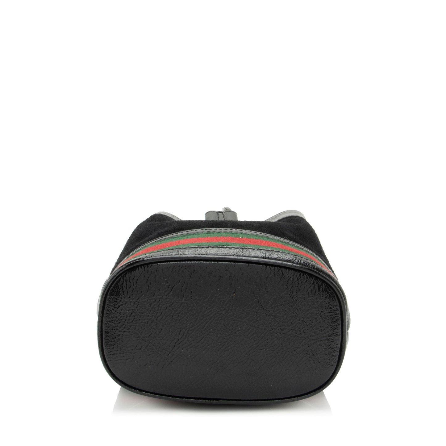 Gucci Suede Patent Leather Ophidia Mini Bucket Bag (SHF-2h2Hru)