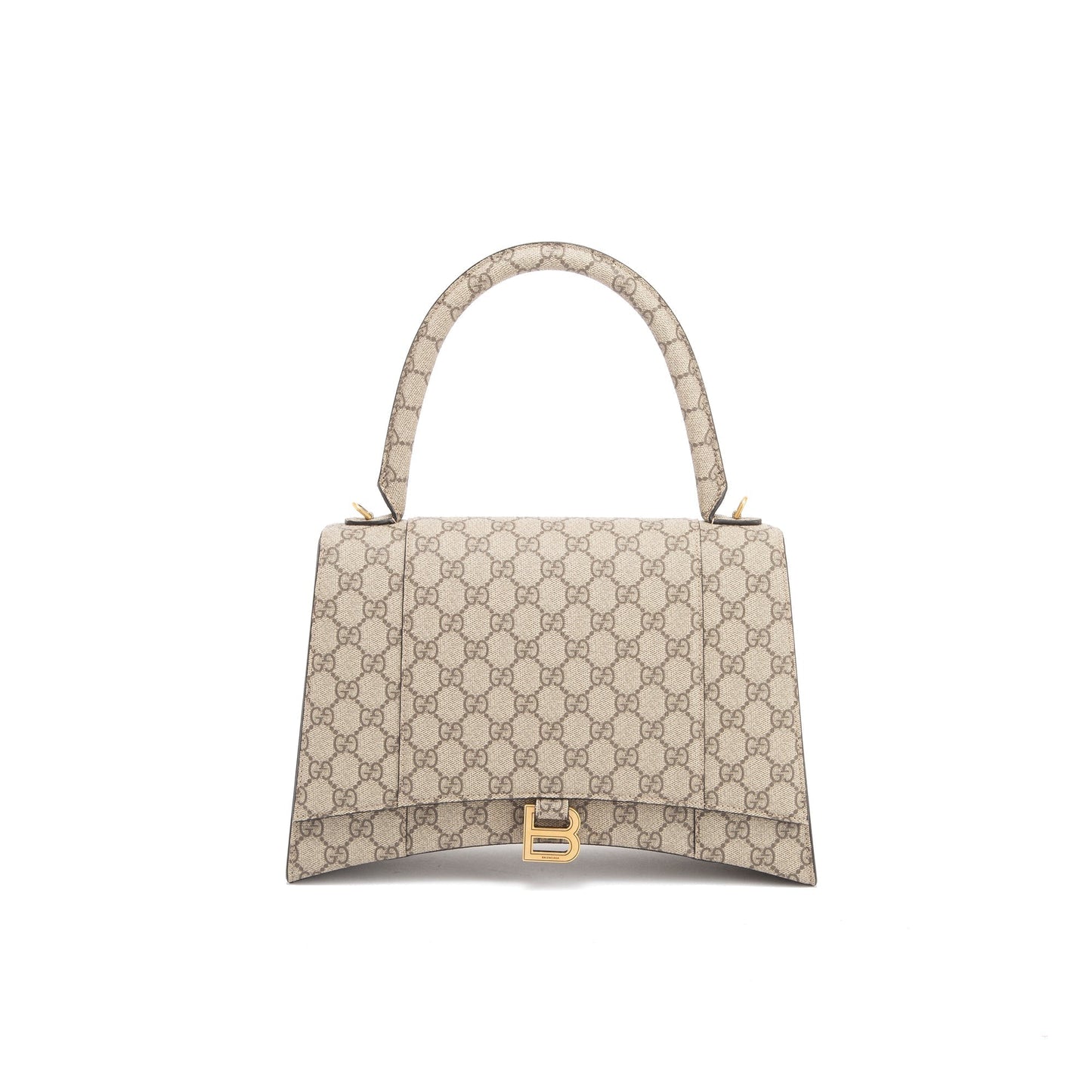 Gucci X Balenciaga The Hacker Project GG Supreme Hourglass Medium Top Handle Bag