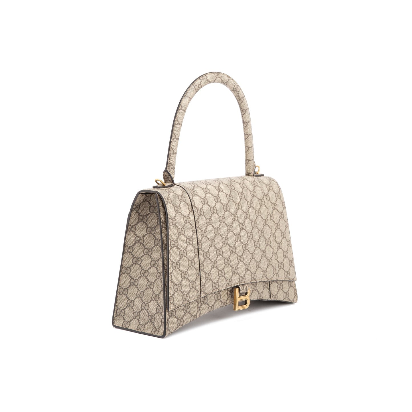 Gucci X Balenciaga The Hacker Project GG Supreme Hourglass Medium Top Handle Bag