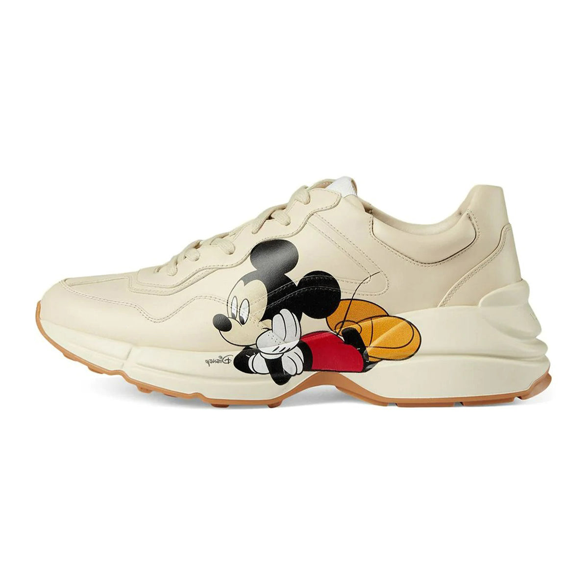 GUCCI X DISNEY MEN'S RHYTON MICKEY MO  LEATHER TRAINERS