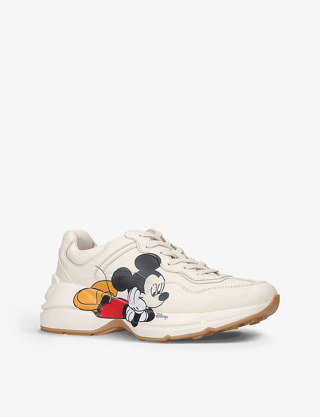 GUCCI X DISNEY MEN'S RHYTON MICKEY MO  LEATHER TRAINERS