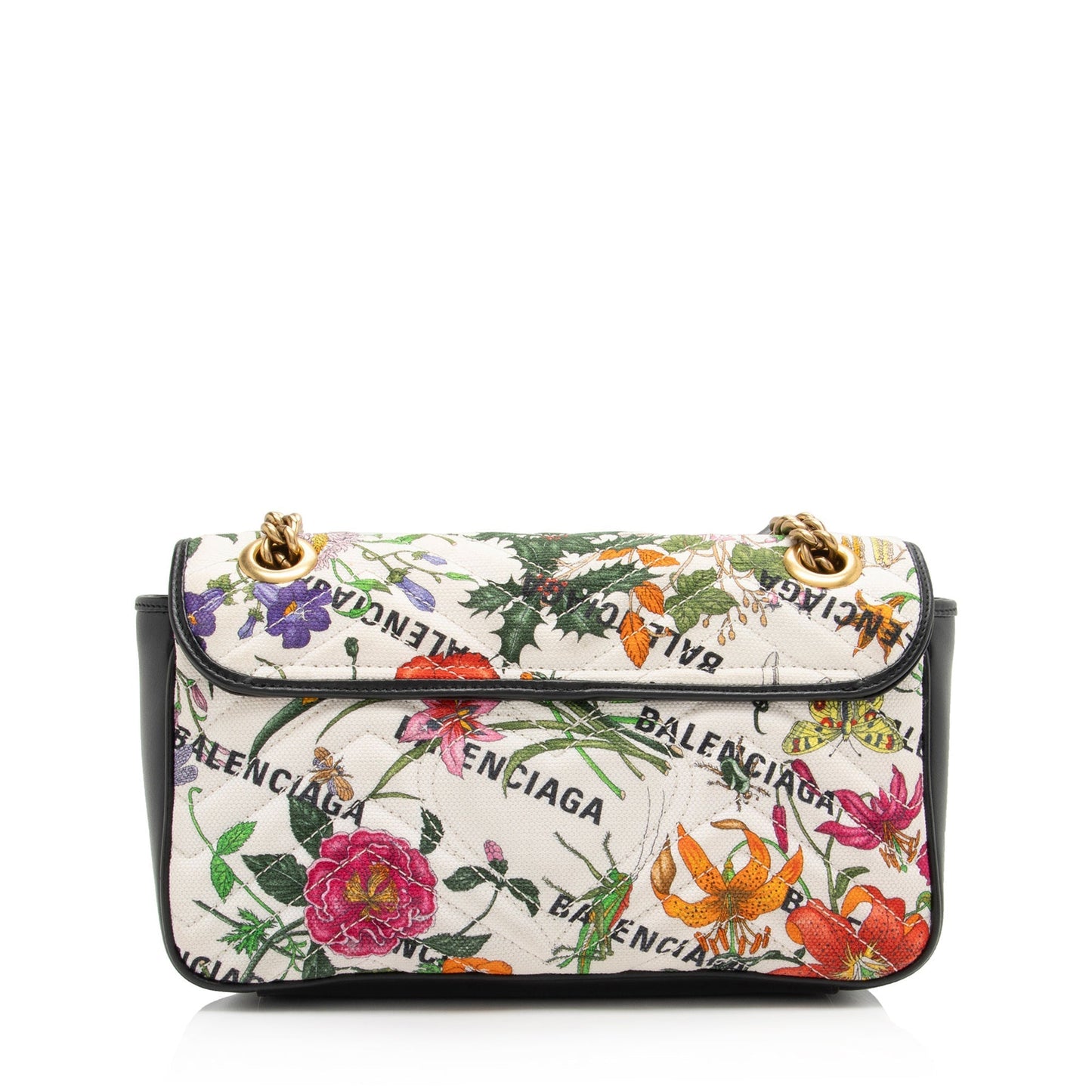 Gucci x Luxury Balenciaga Trending 2025 Canvas Flora GG Marmont The Hacker Project Small Flap Shoulder Bag (SHF-nCZEe5)