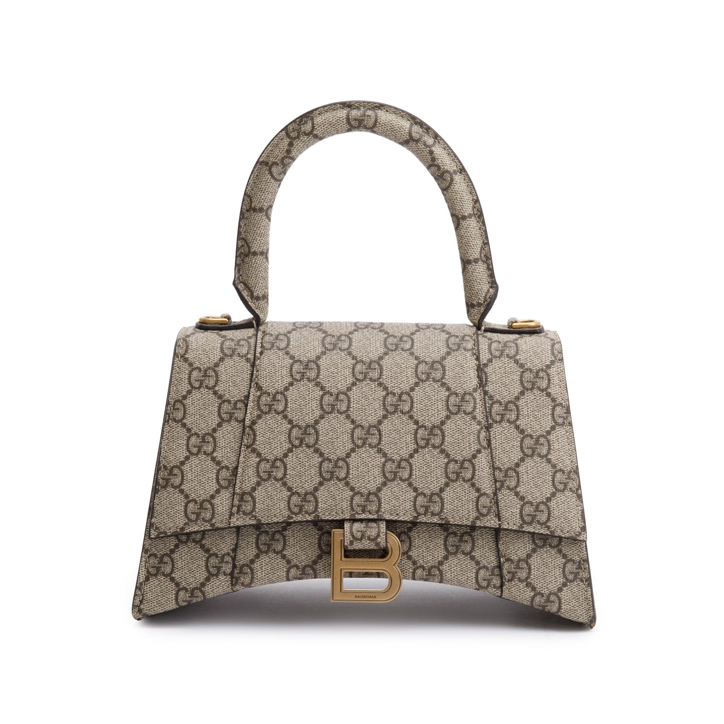 Gucci x Balenciaga The Hacker Project GG Supreme Small Hourglass Top Handle Bag