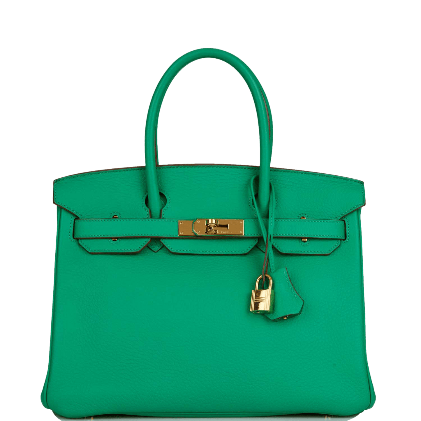 Hermes Birkin 30 Menthe Clemence Gold Hardware