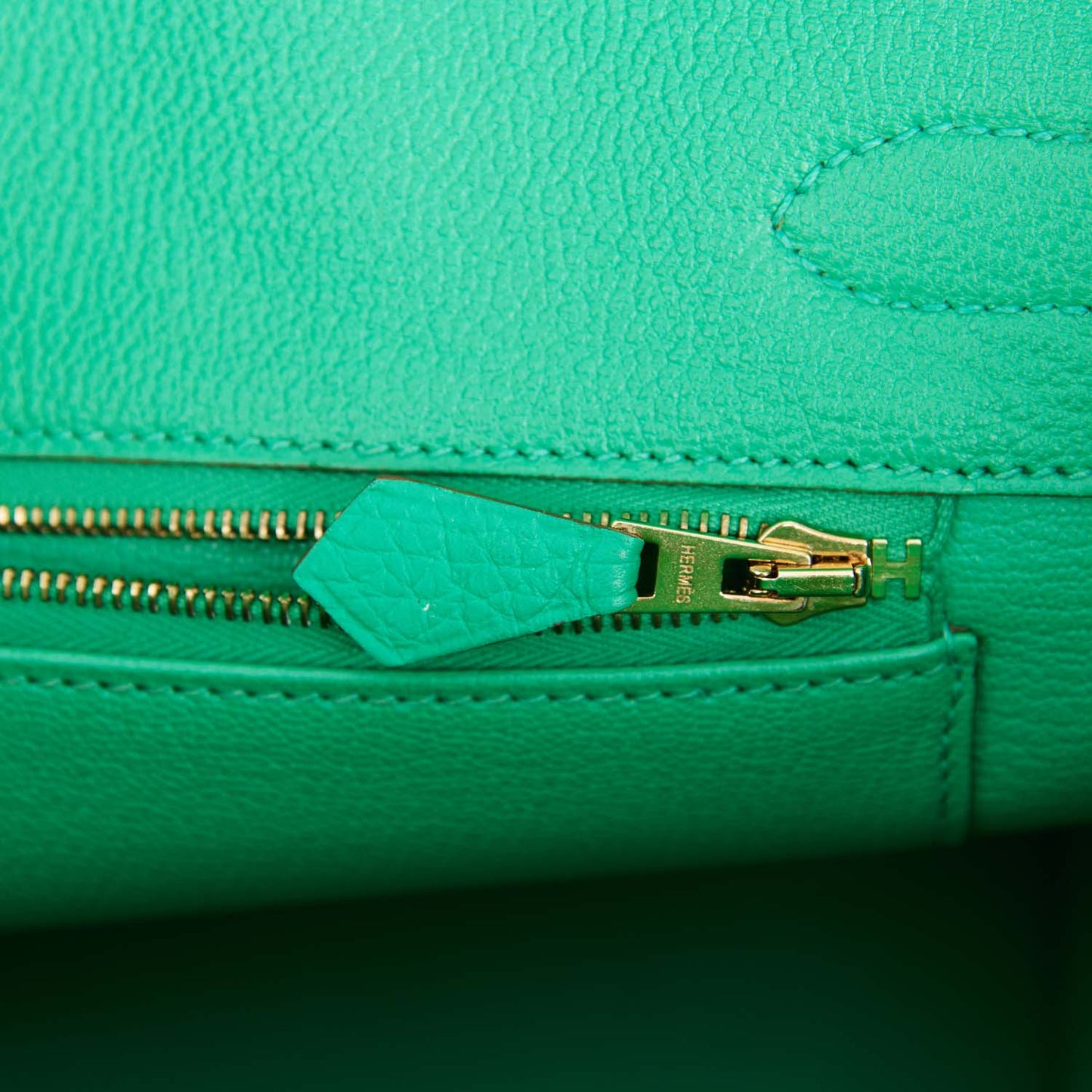 Hermes Birkin 30 Menthe Clemence Gold Hardware