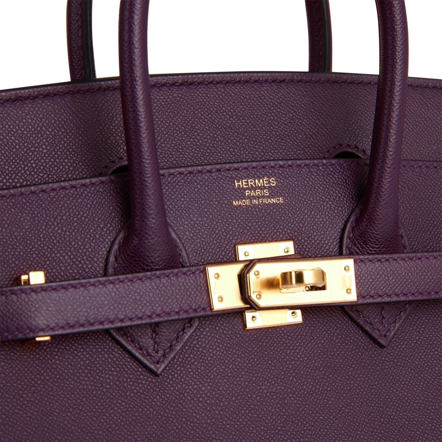 Hermes Birkin 25 Sellier Cassis Veau Madame Gold Hardware