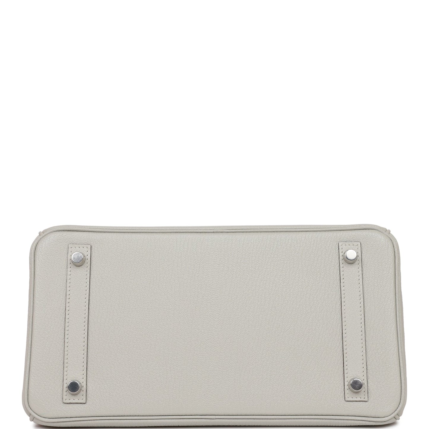 Hermes Birkin 30 Gris Perle Verso Chevre Brushed Palladium Hardware