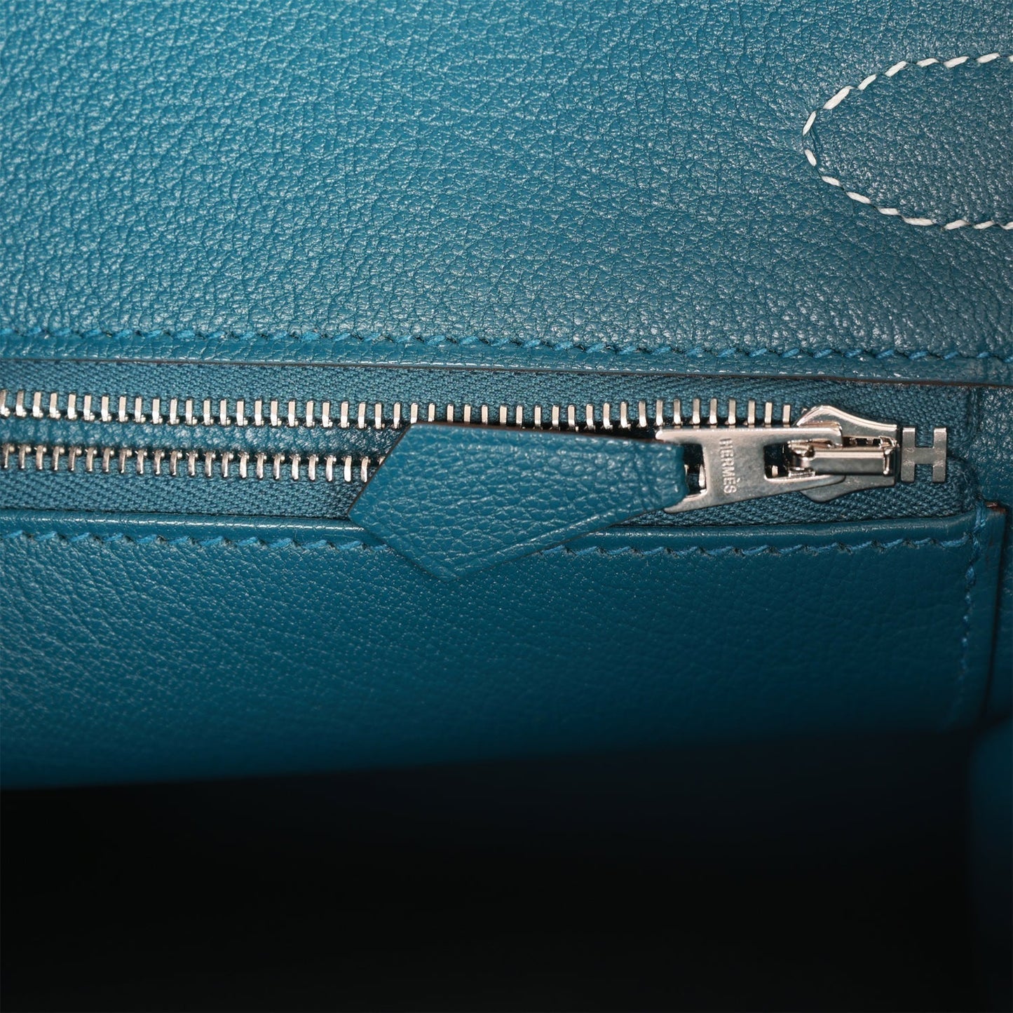 Hermes Birkin 30 Gris Perle Verso Chevre Brushed Palladium Hardware