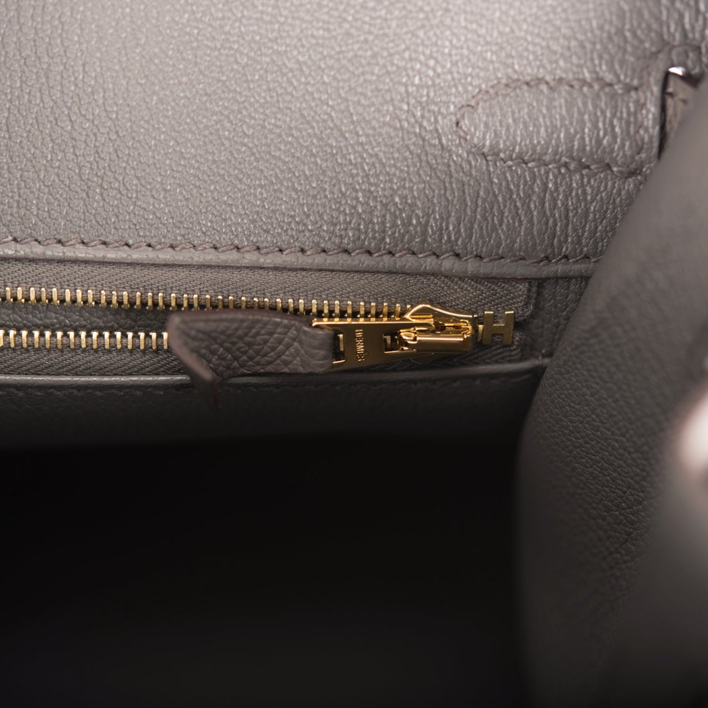 Hermes Birkin 25 Sellier Etain Epsom Gold Hardware