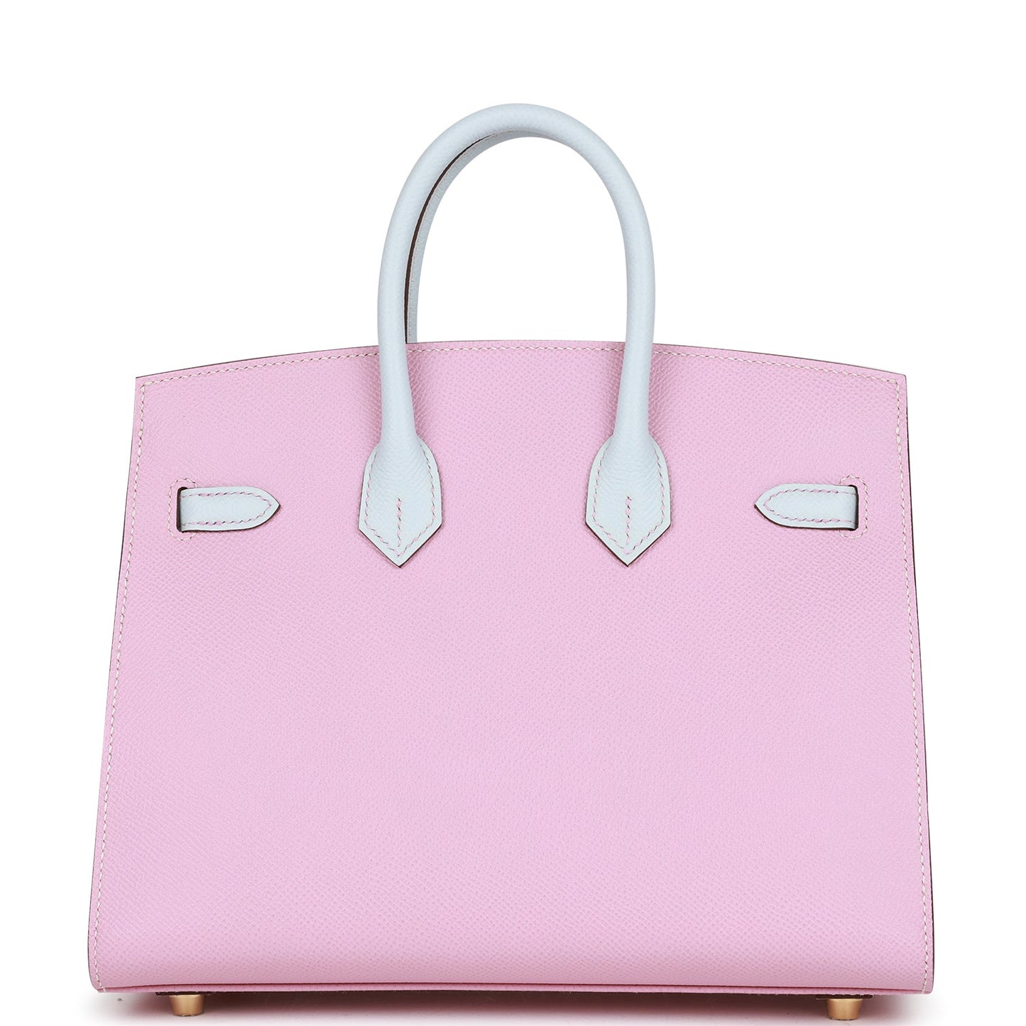 Hermes Birkin 25 Sellier Mauve Sylvestre and Bleu Brume Epsom Brushed Gold Hardware