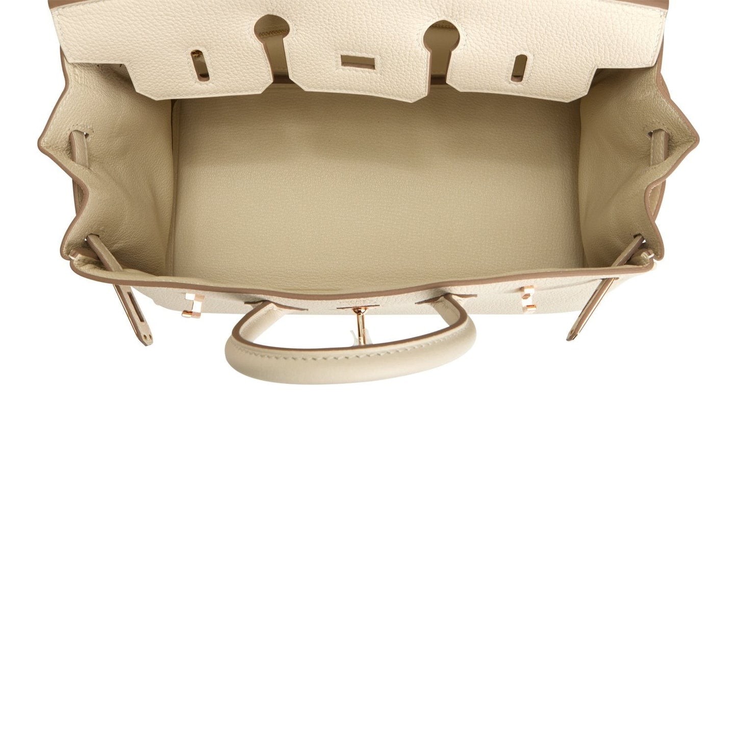 Hermes Birkin 25 Craie Togo Rose Gold Hardware