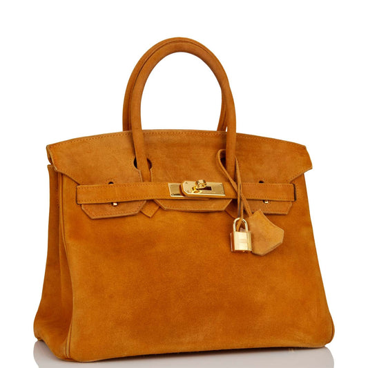 Hermes Birkin 30 Potiron Doblis Gold Hardware