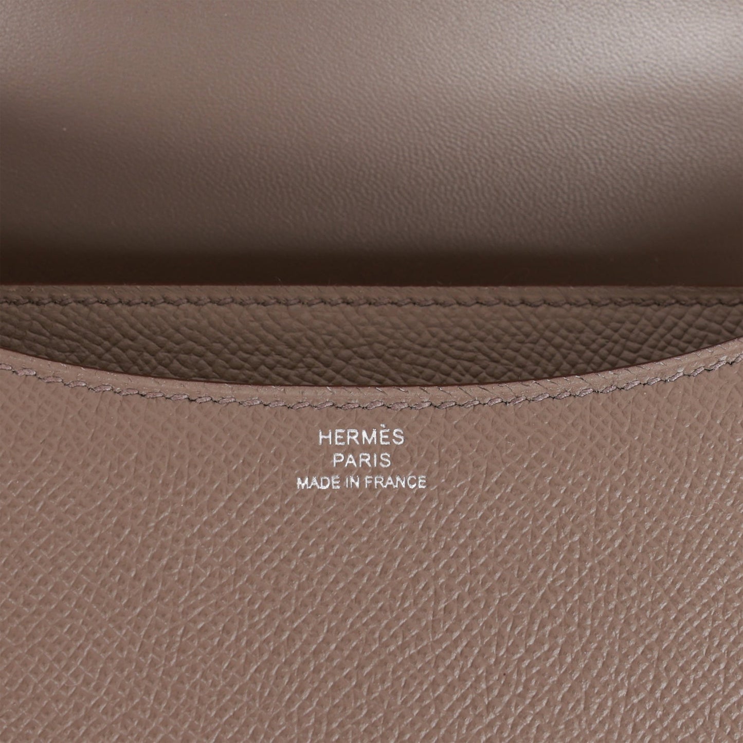 Hermes Constance 18 Etain Epsom Palladium Hardware