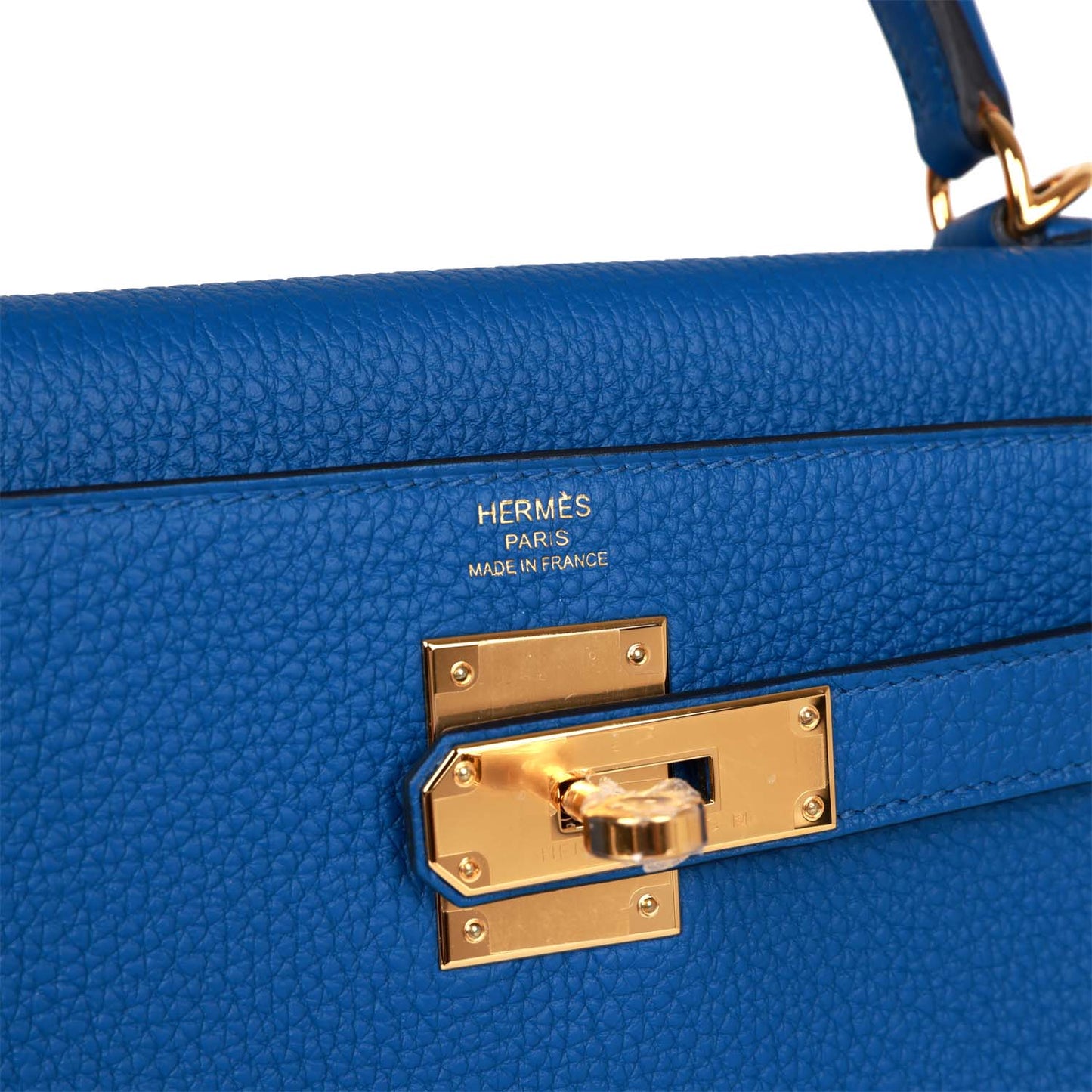 Hermes Kelly 28 Retourne Bleu France Togo Gold Hardware