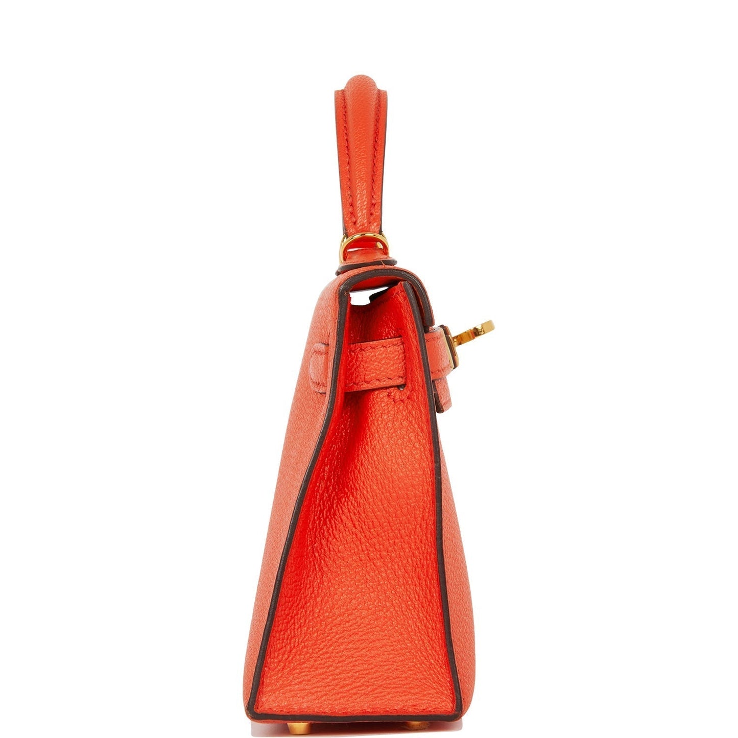 Hermes Kelly 20 Sellier Feu Chevre Gold Hardware