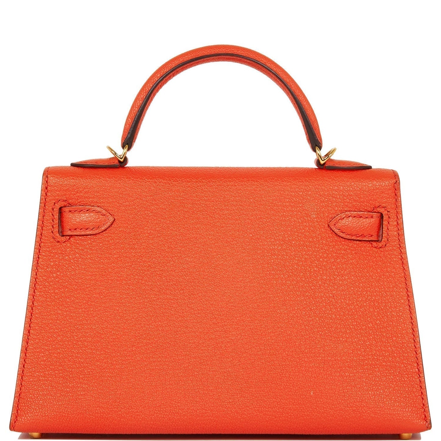 Hermes Kelly 20 Sellier Feu Chevre Gold Hardware