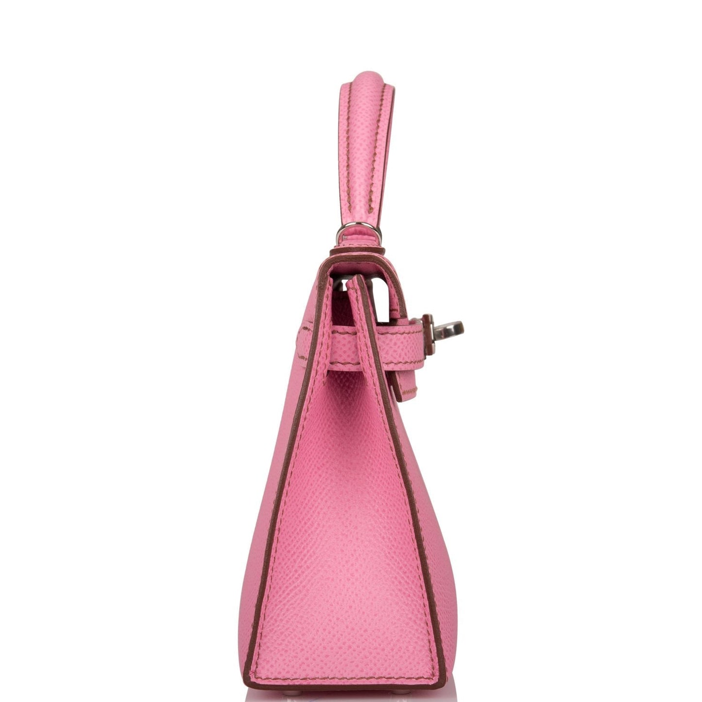 Hermes Kelly 20 Sellier Bubblegum Epsom Palladium Hardware