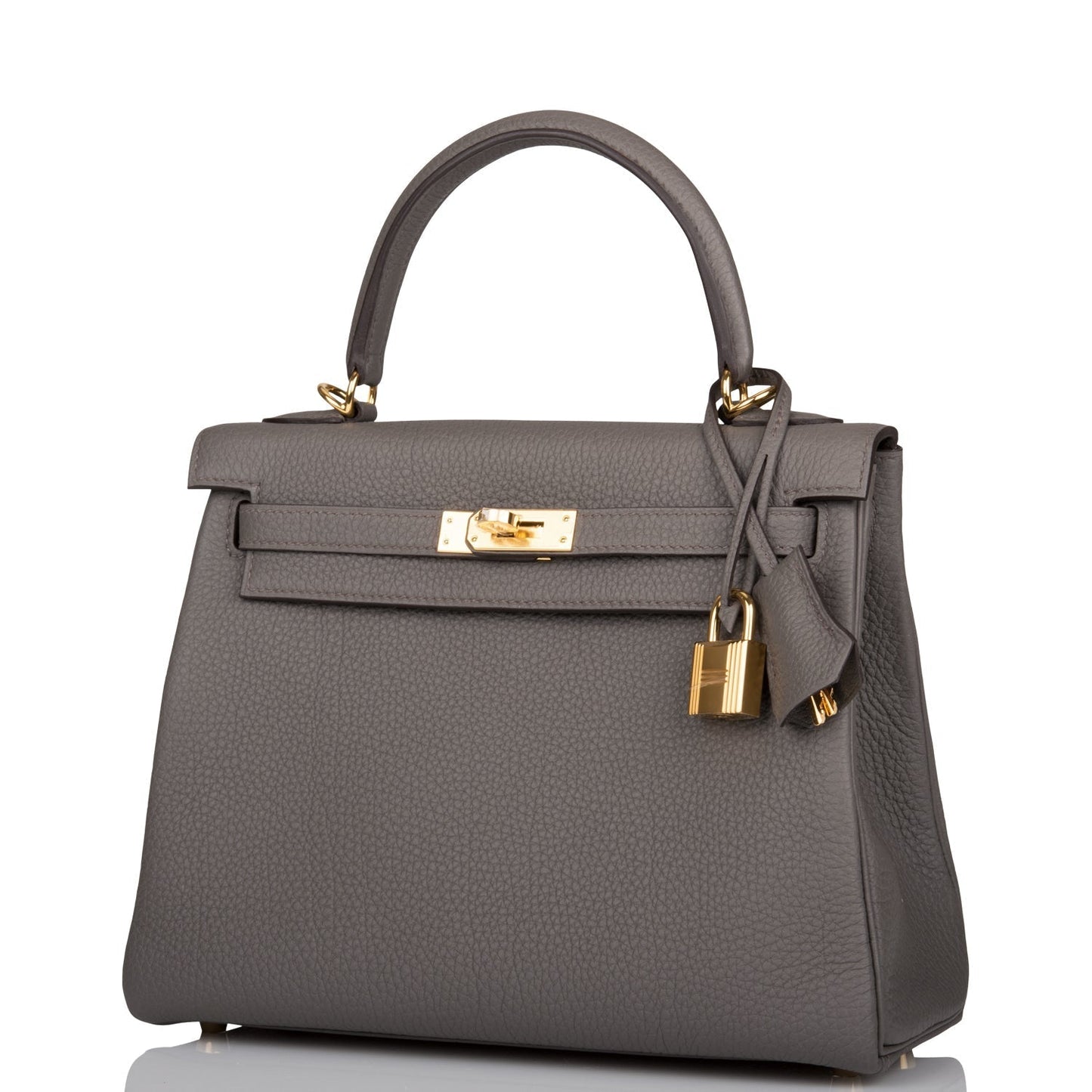 Hermes Kelly 25 Retourne Etain Togo Gold Hardware
