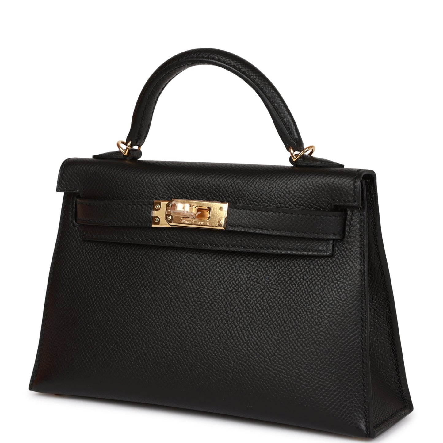 Hermes Kelly 20 Sellier Black Epsom Gold Hardware