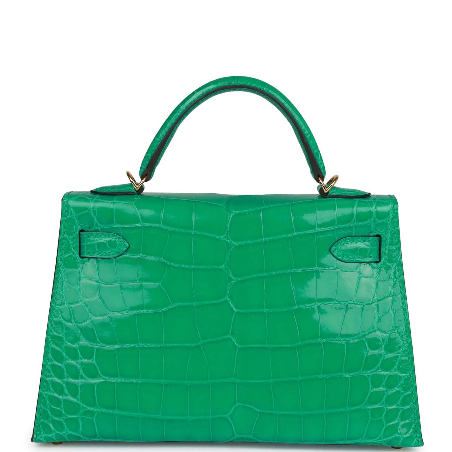 Hermes Kelly 20 Sellier Vert Jade Shiny Alligator Gold Hardware