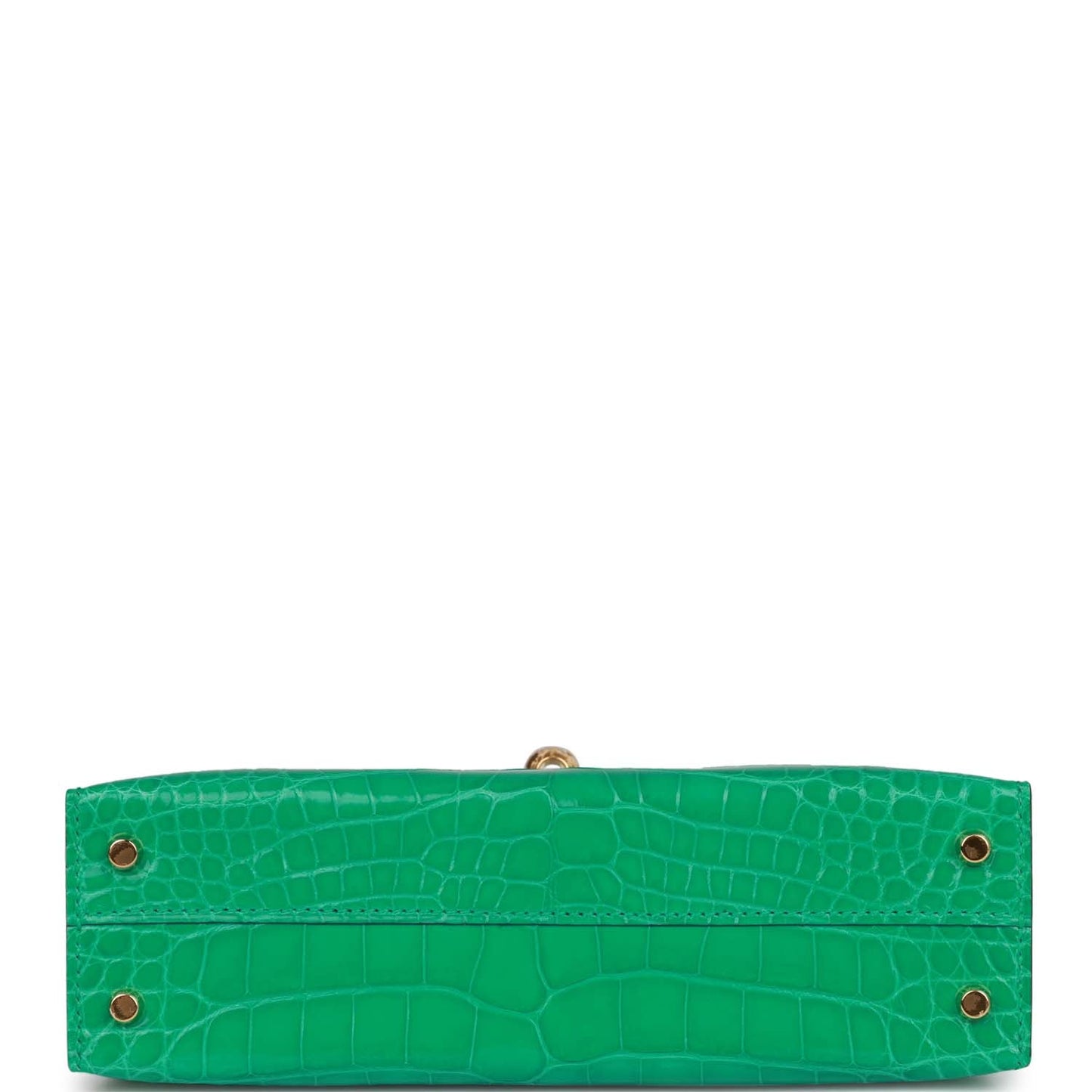 Hermes Kelly 20 Sellier Vert Jade Shiny Alligator Gold Hardware