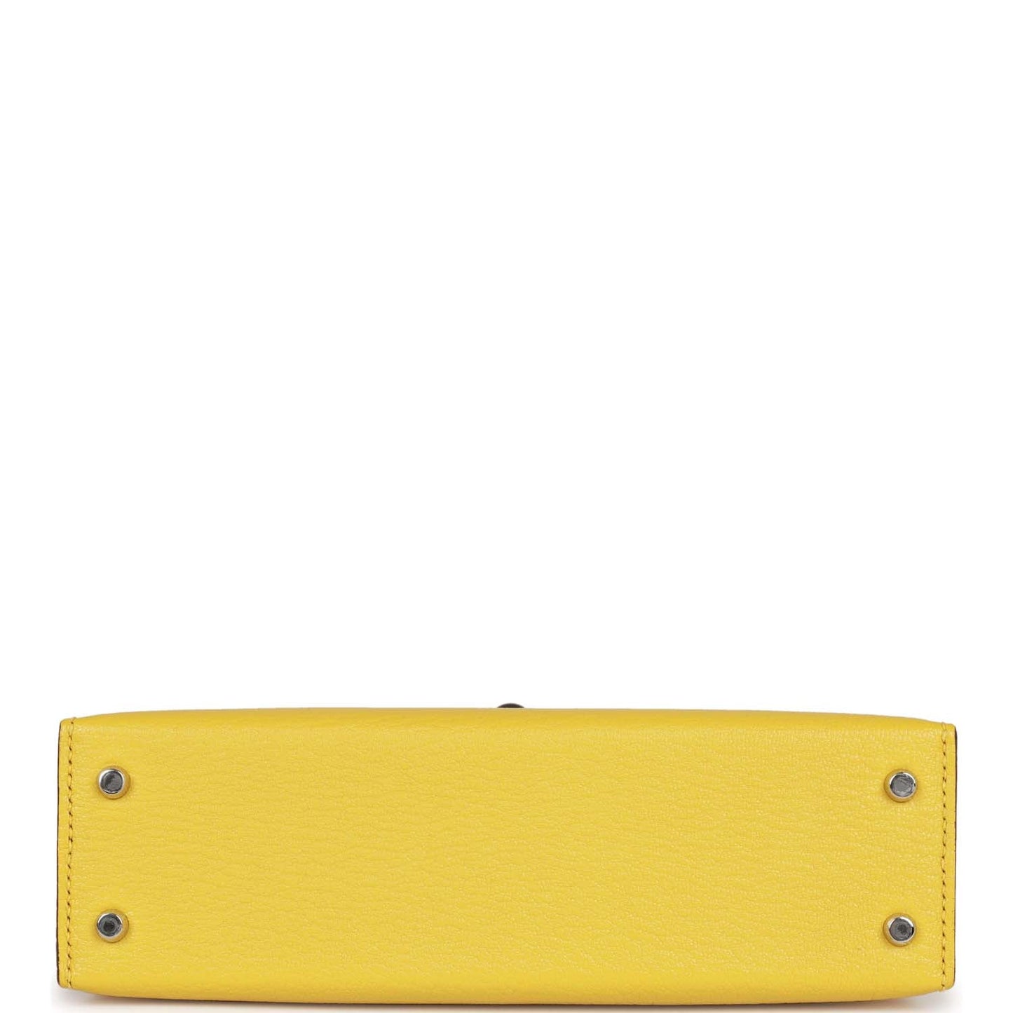 Hermes Kelly 20 Sellier Jaune de Naples Verso Chèvre Palladium Hardware