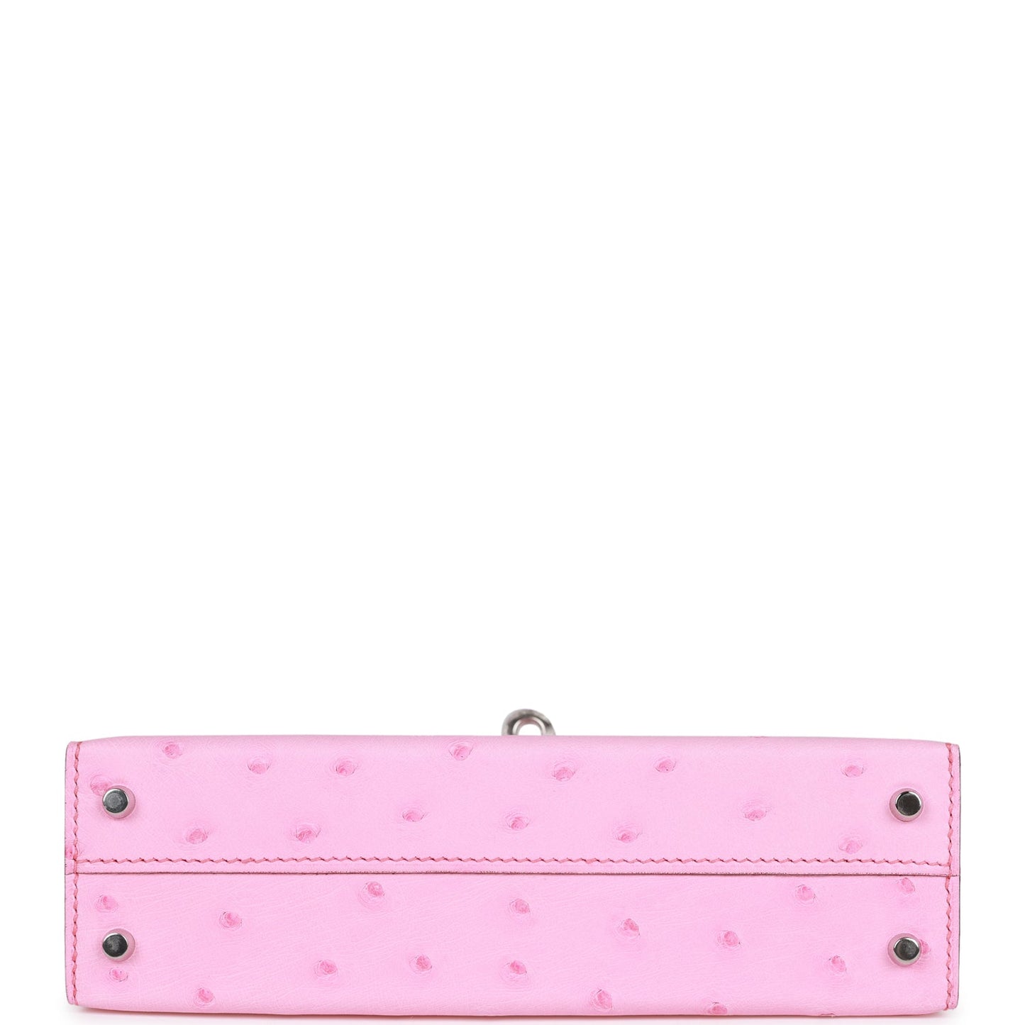 Hermes Kelly 20 Sellier Bubblegum Ostrich Palladium Hardware