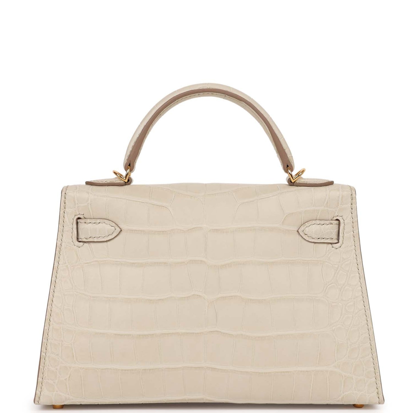 Hermes Kelly 20 Sellier Beton Mate Alligator Gold Hardware