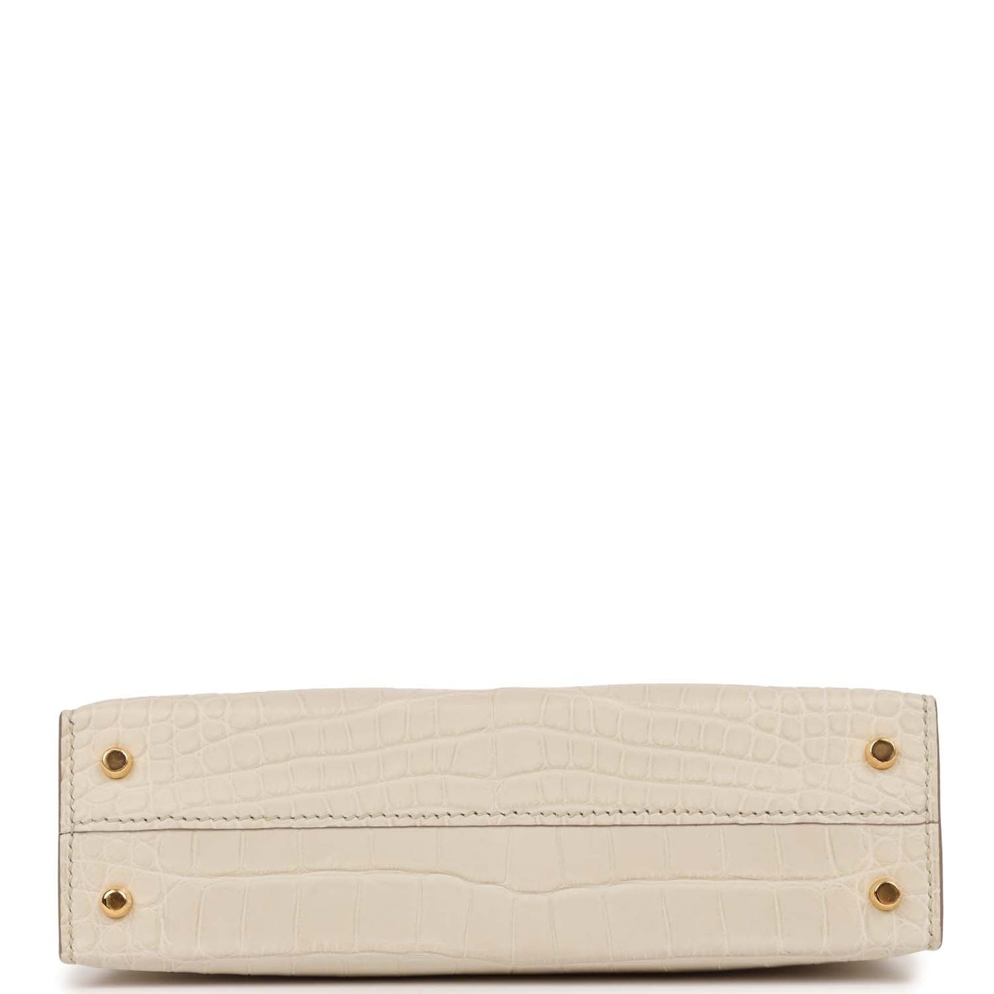 Hermes Kelly 20 Sellier Beton Mate Alligator Gold Hardware