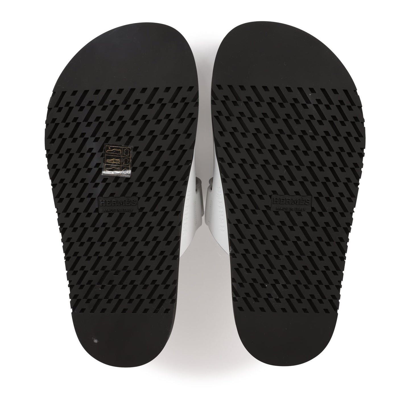 Hermes Chypre Sandals White Palladium Hardware