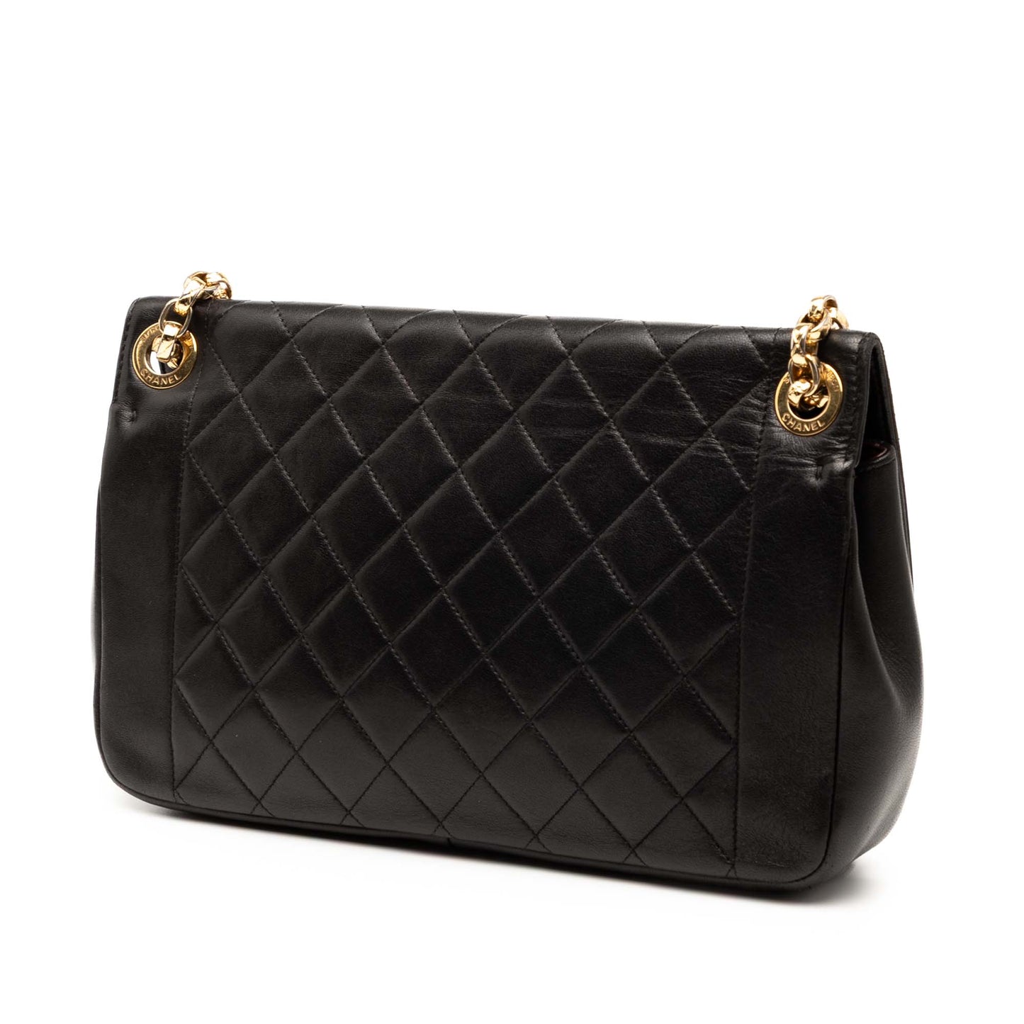 Black Chanel Large Lambskin Chic With Me Flap Crossbody Bag