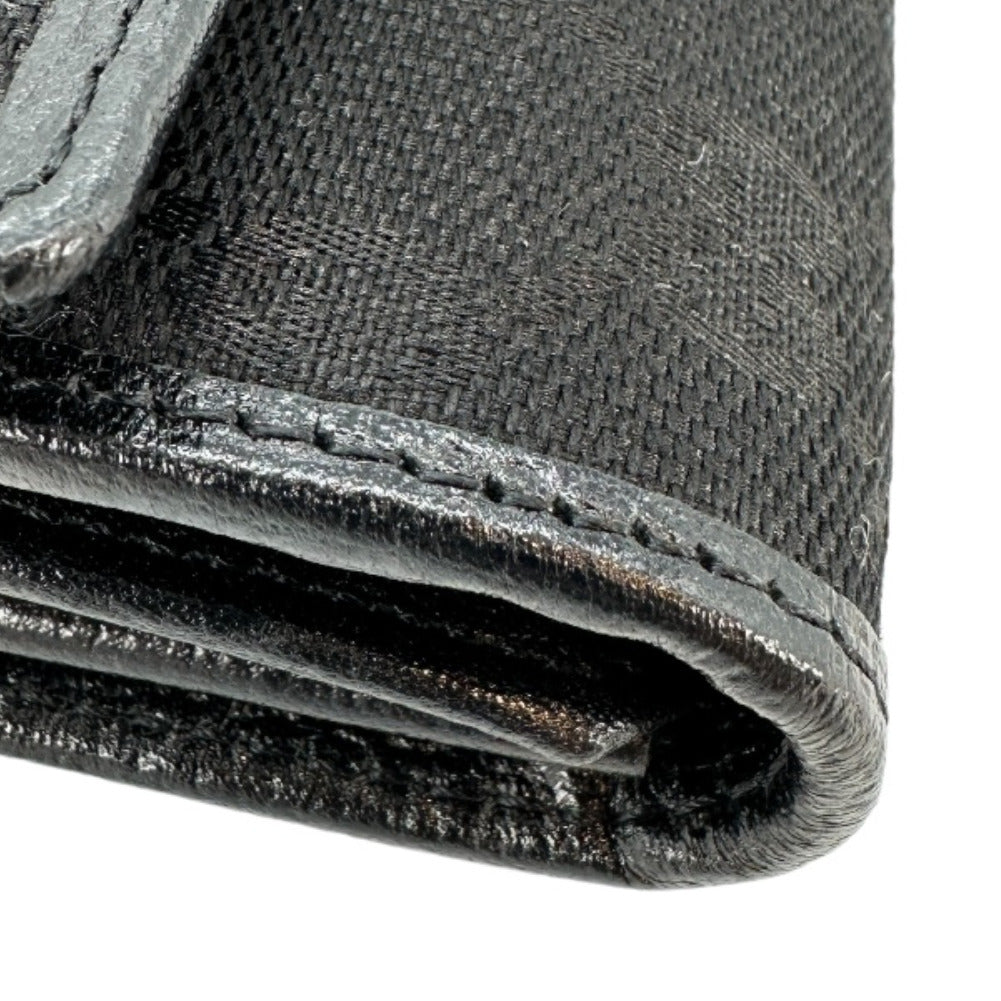 GUCCI Long Wallet Purse GG canvas black Women(Unisex)