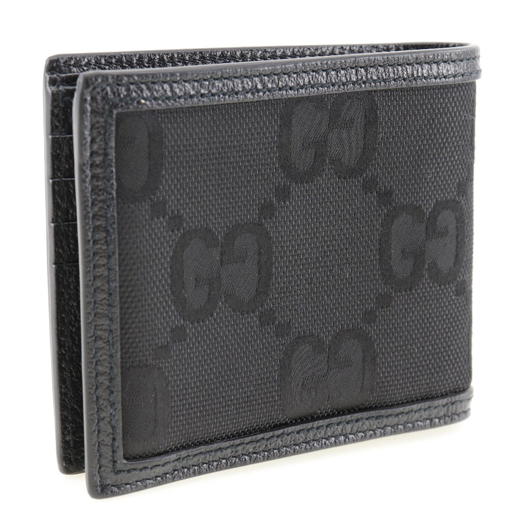 GUCCI Bifold Wallet 625574 canvas black off the grit mens