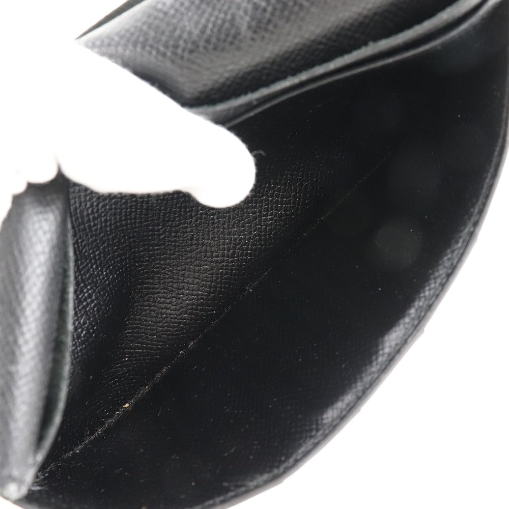 HERMES Bill Compartment leather black MC2 Fleming mens  d