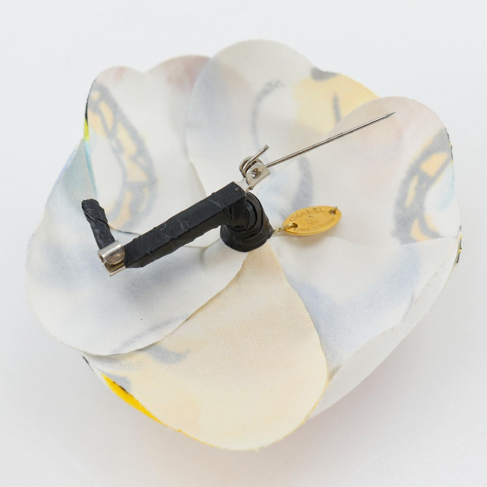 CHANEL Brooch cloth White / multicolor Camelia corsage Women  d