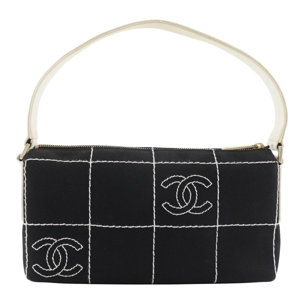 Chanel Choco Bar Canvas Shoulder Bag
