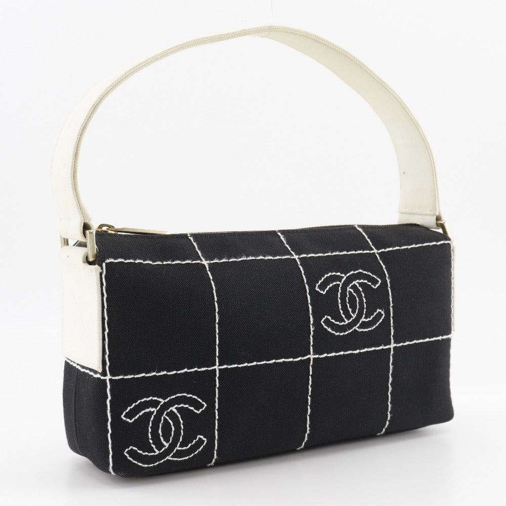 Chanel Choco Bar Canvas Shoulder Bag