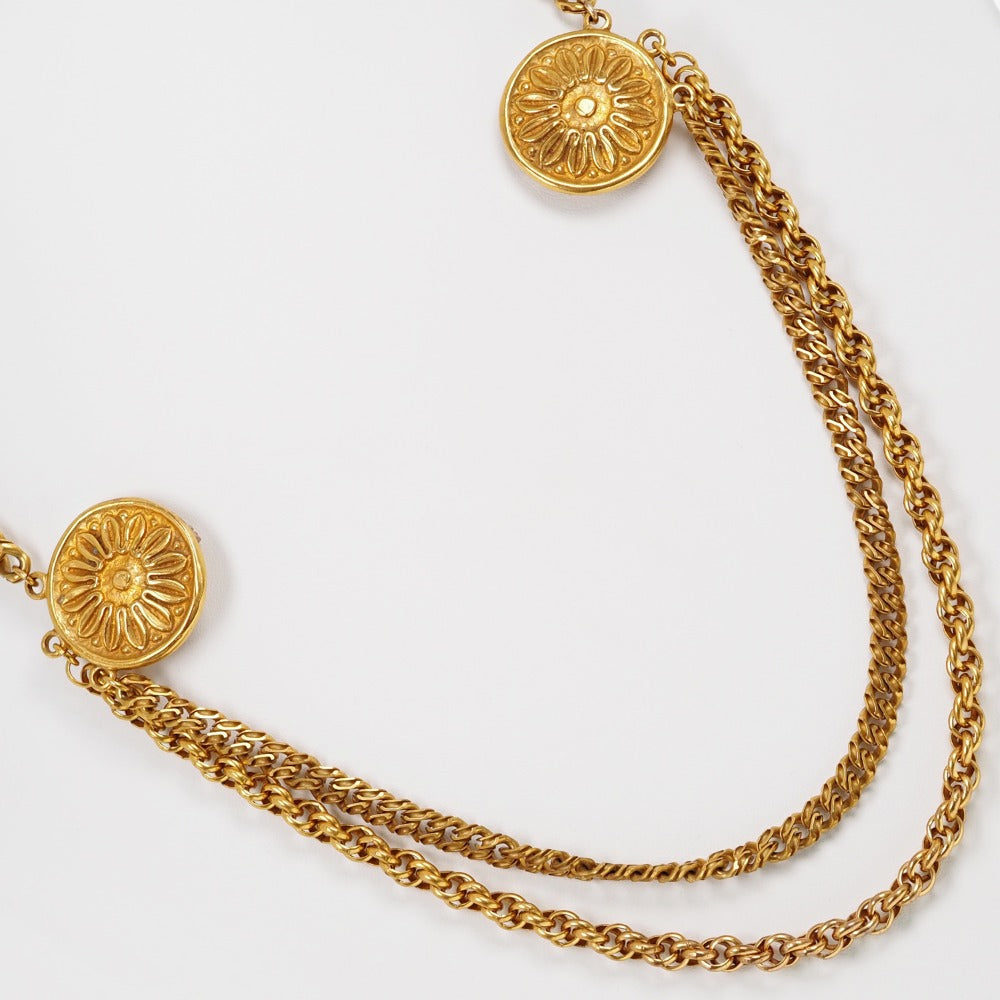 CELINE Brooch Plated Gold gold   Chain Women