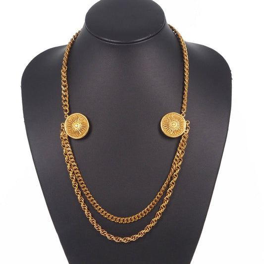CELINE Brooch Plated Gold gold   Chain Women